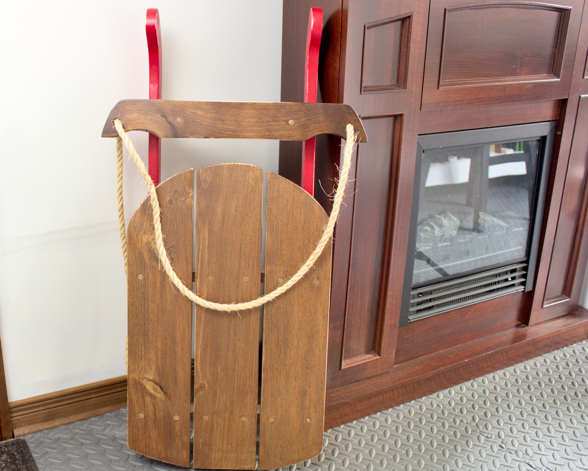 wooden sled